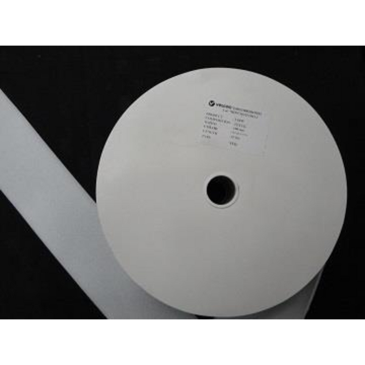 100mm Sew-in Single Side White Velcro