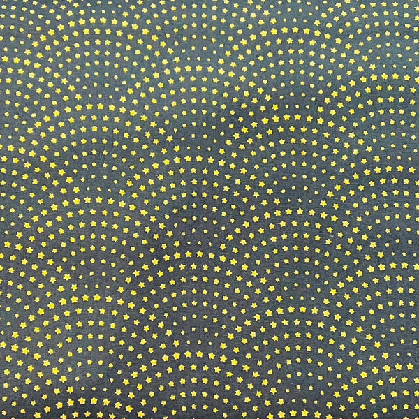 Navy Gold Star Rainbow Cotton Fabric