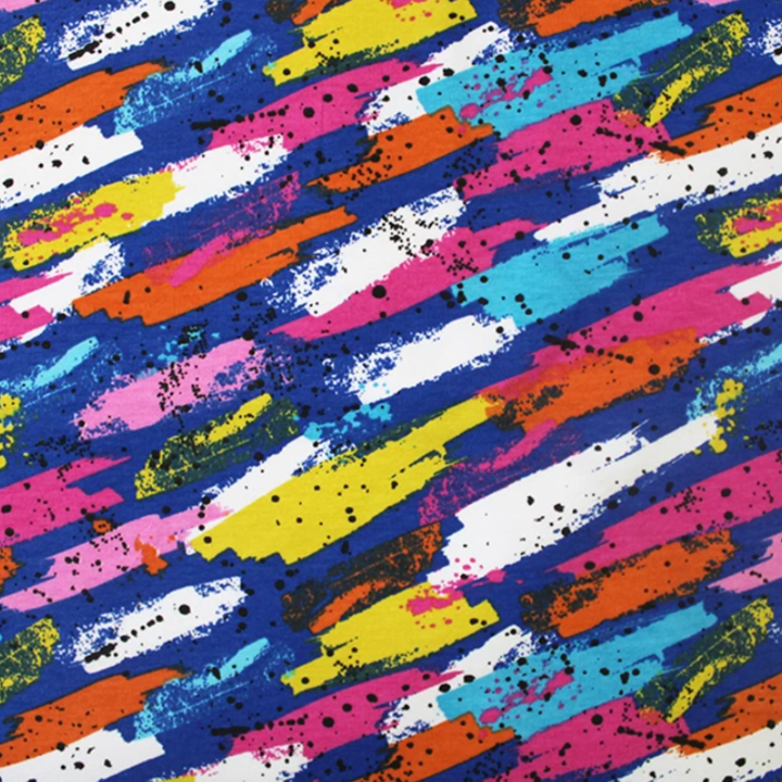 Abstract Colourful French Terry Fabric