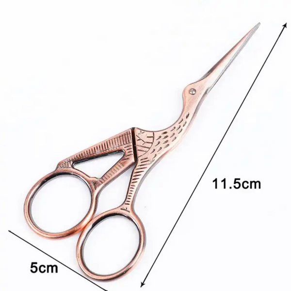 Large Rose Gold Stork Scissors