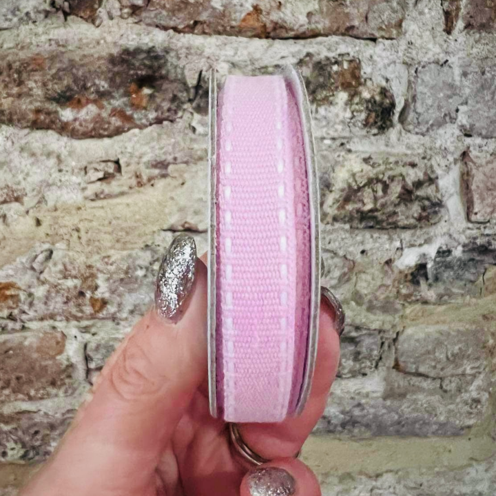 Baby Pink Stitched Ribbon