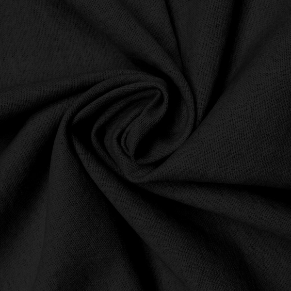 Black Linen Cotton Fabric