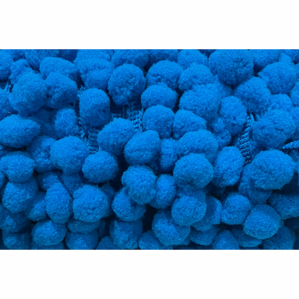 Blue Pom Pom Trim