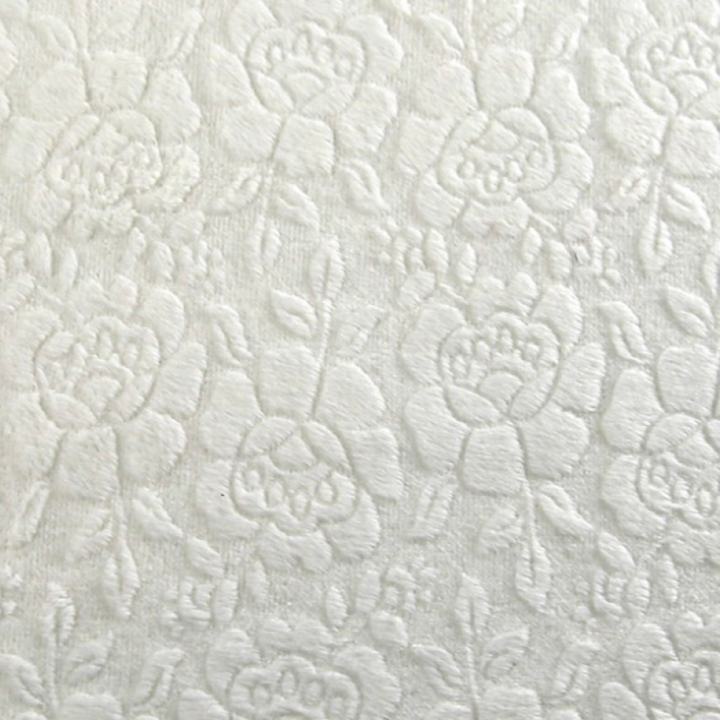 Cream Embossed Fleece Fabric