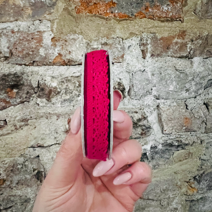 Fuchsia Lace Trim