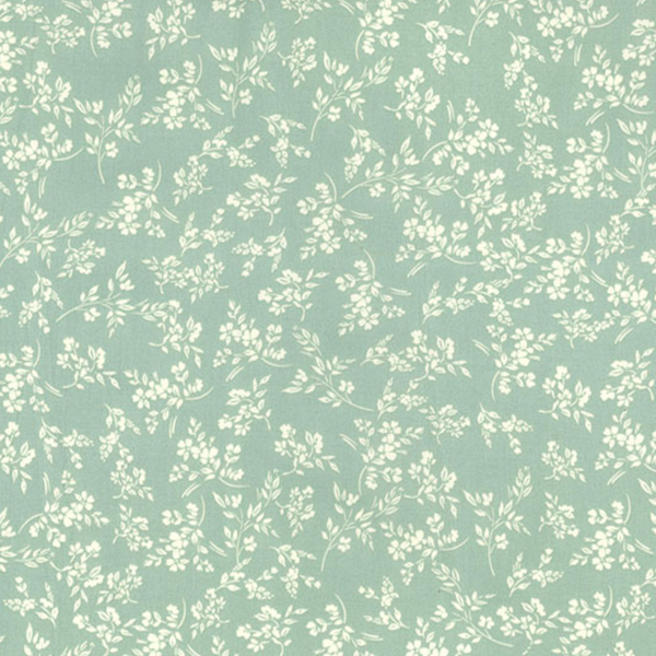 Green Floral Cotton Poplin Fabric