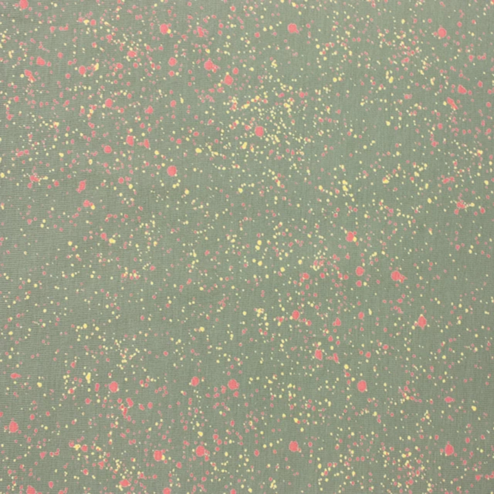 Green Paint Splash Jersey Fabric