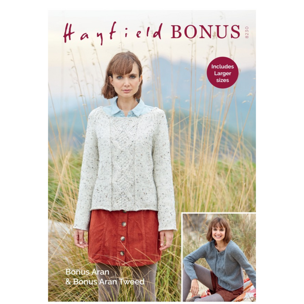 Hayfield Bonus Aran & Bonus Aran Tweed Knitting Pattern - 8230