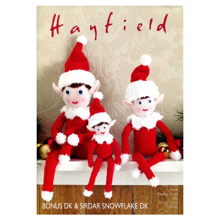 Hayfield Bonus DK Christmas Elves & Snowflake Knitting Pattern - 2475