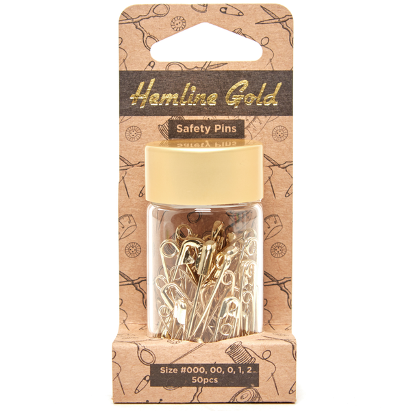 Hemline Gold Safety Pins