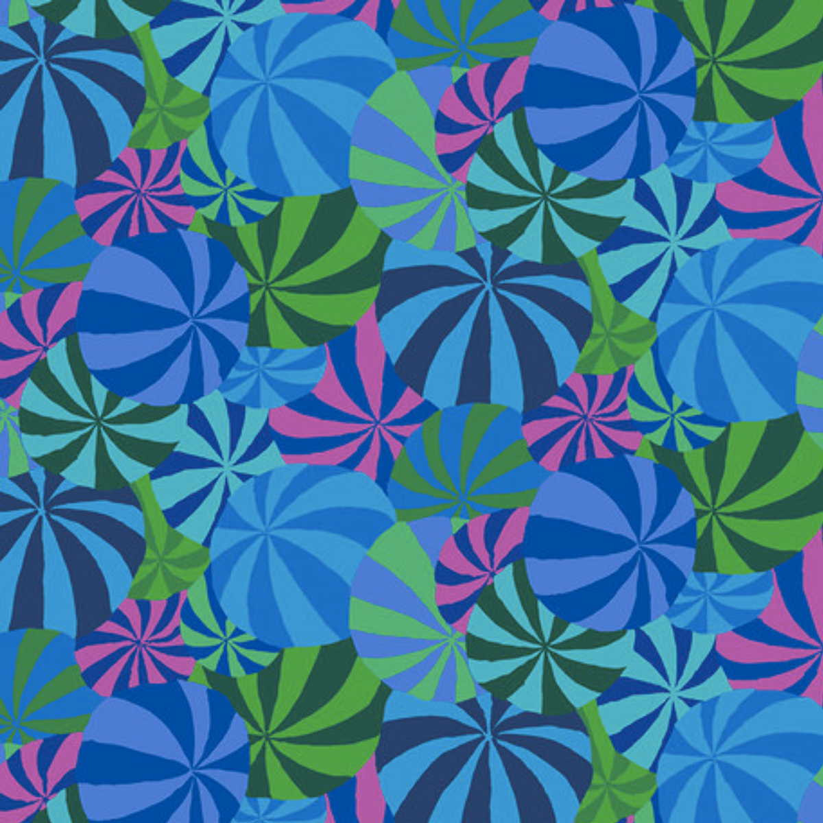 Blue and Purple Beach Ball Cotton Fabric - Kaffe Fassett – Sewcialising