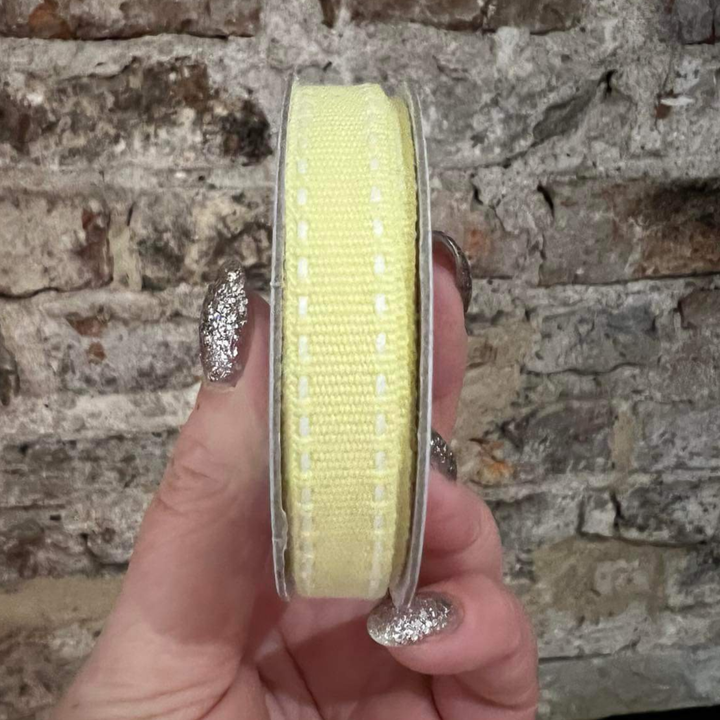 Lemon Stitched Ribbon