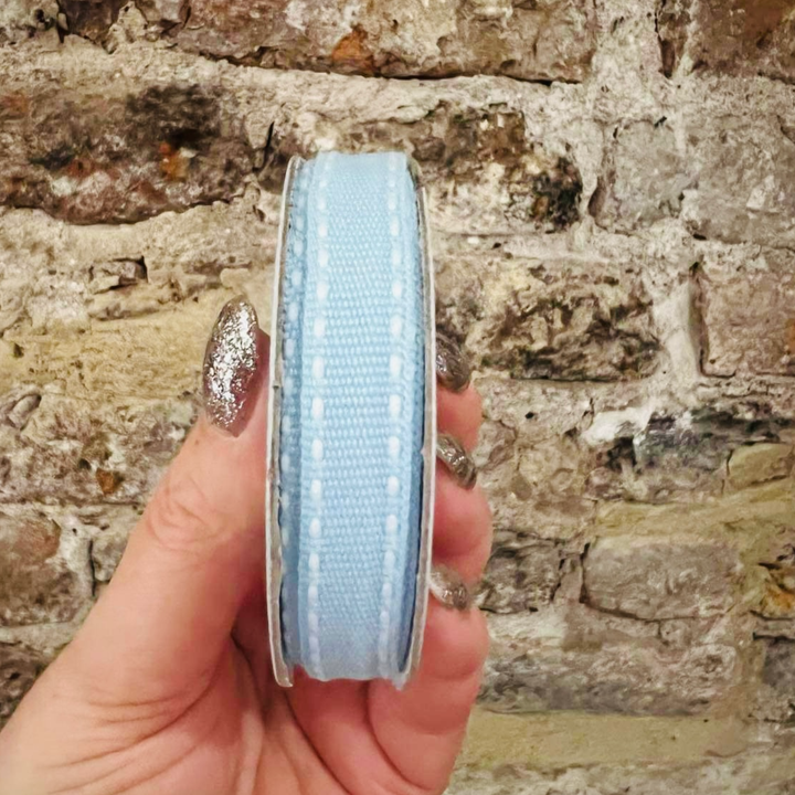 Light Blue Stitched Ribbon