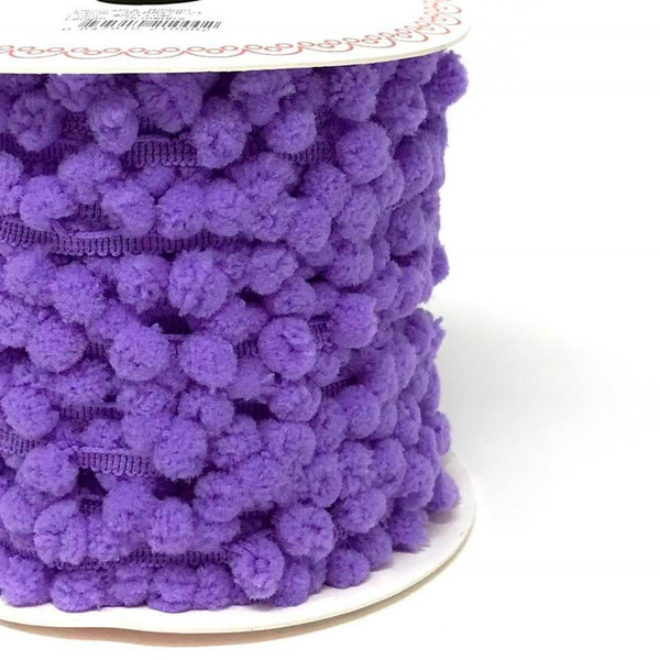 Lilac Pom Pom Trim