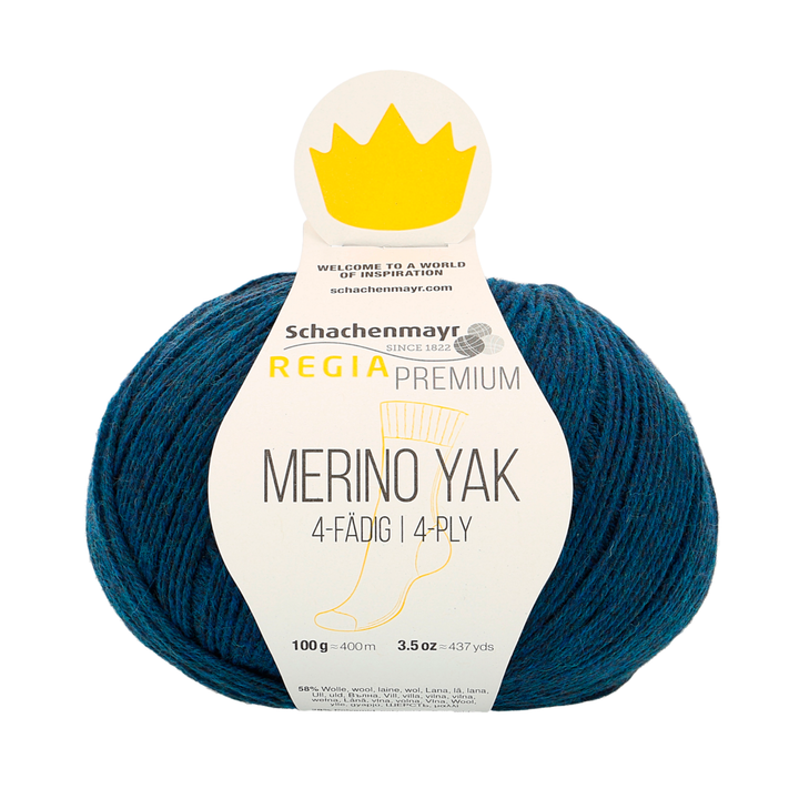 Midnight Blue Mix Marino Yak Yarn 100g