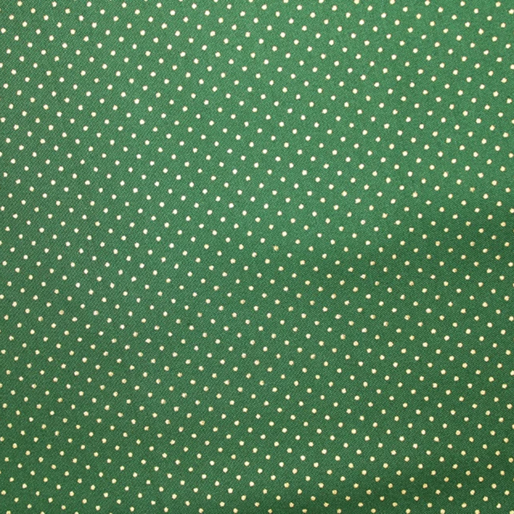 Mini Green and Gold Metallic Polkadot Cotton Fabric