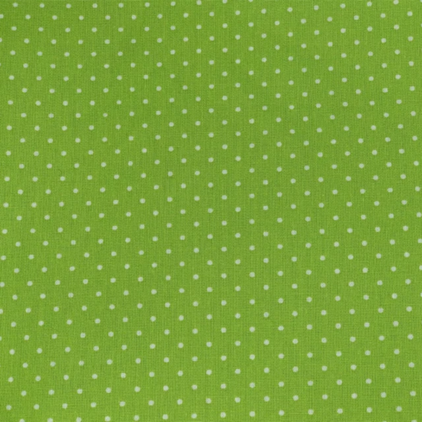 Mini Lime Green and White Polkadot Cotton Fabric