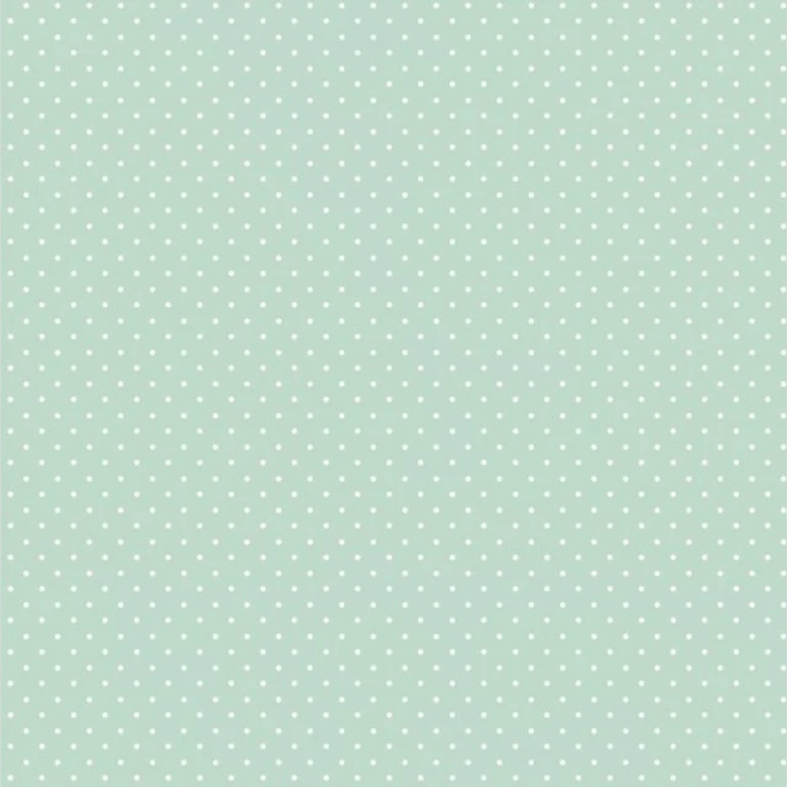 Mini Mint Green and White Polkadot Cotton Fabric