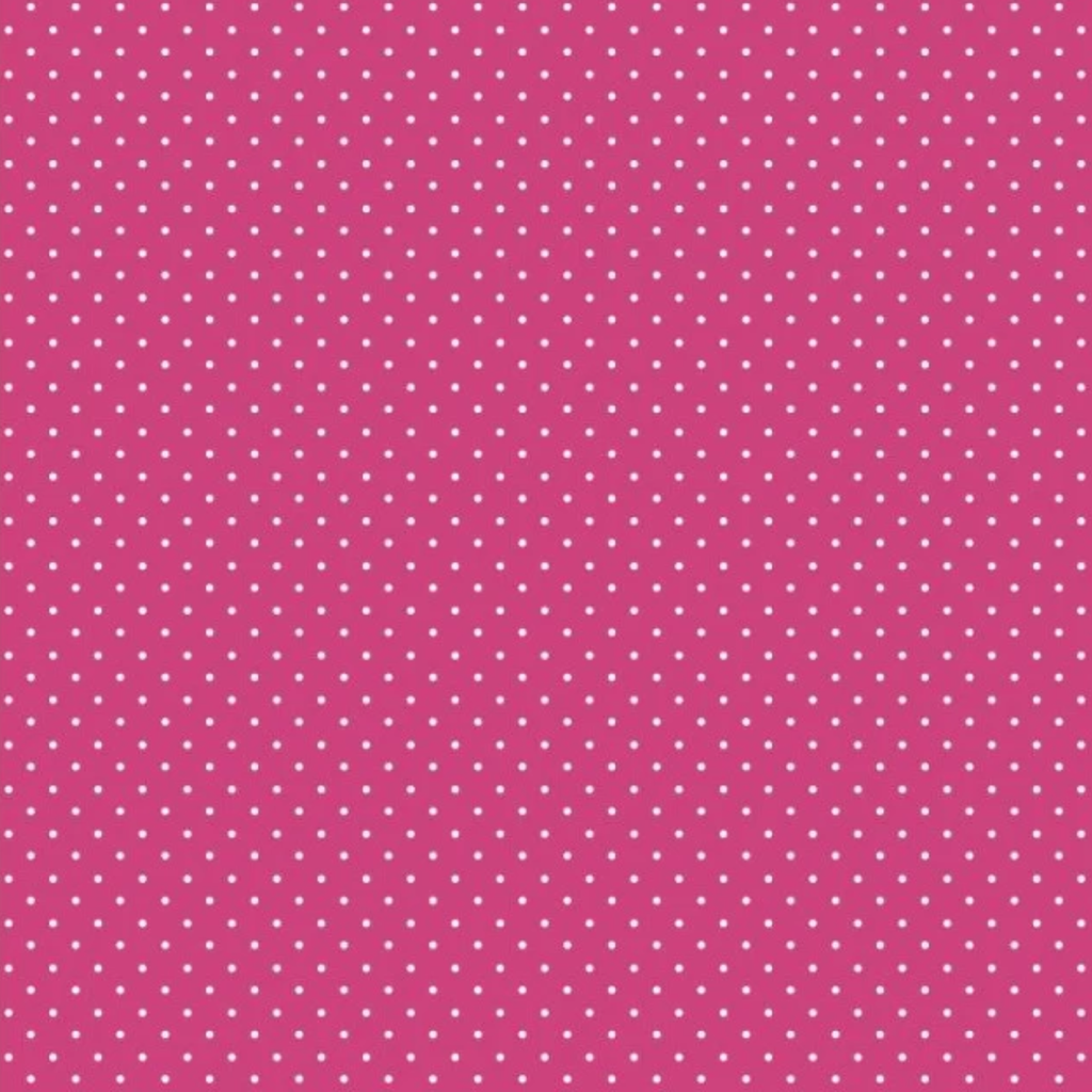 Mini Pink and White Polkadot Cotton Fabric