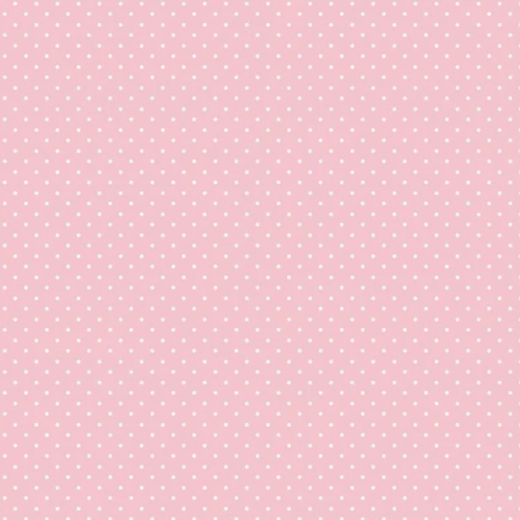 Mini Baby Pink and White Polkadot Cotton Fabric