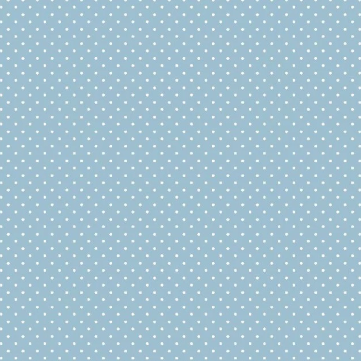 Mini Sky Blue and White Polkadot Cotton Fabric