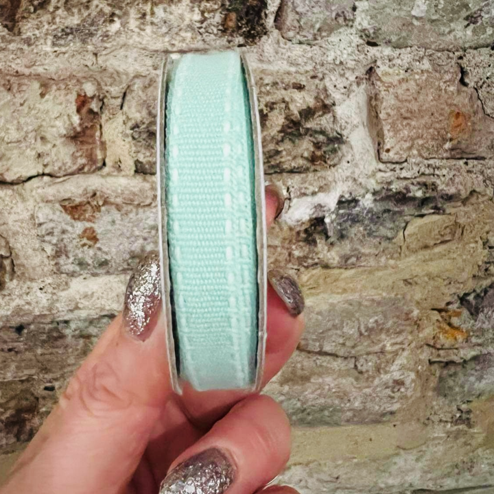 Mint Green Stitched Ribbon