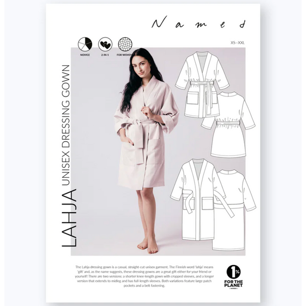 Lahja Dressing Gown Sewing Pattern - Named