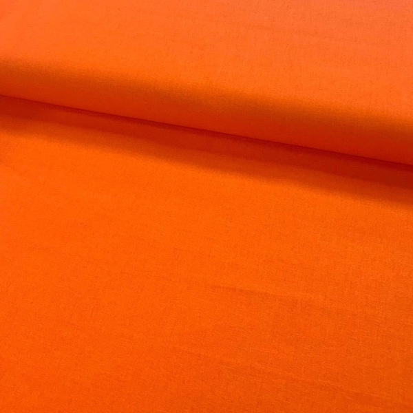 Orange Plain Cotton Fabric 