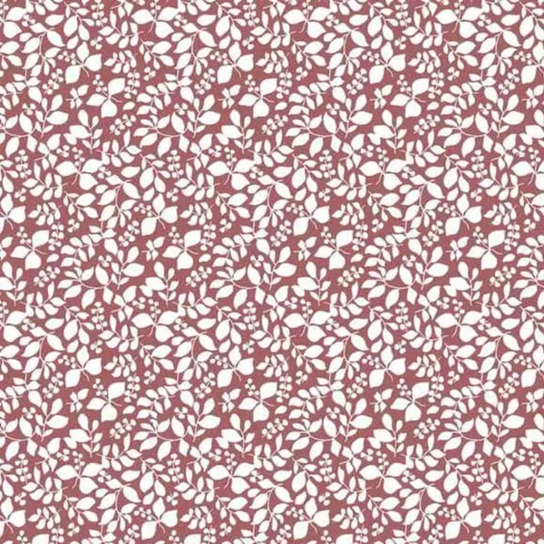 Pink Poplin Leaves Fabric