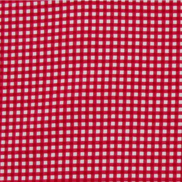 Red And White Check Cotton Poplin