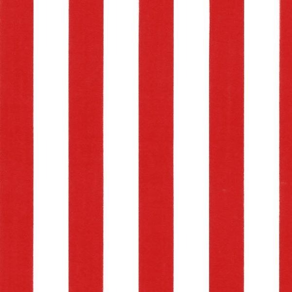 Red and White Striped Cotton Poplin Fabric