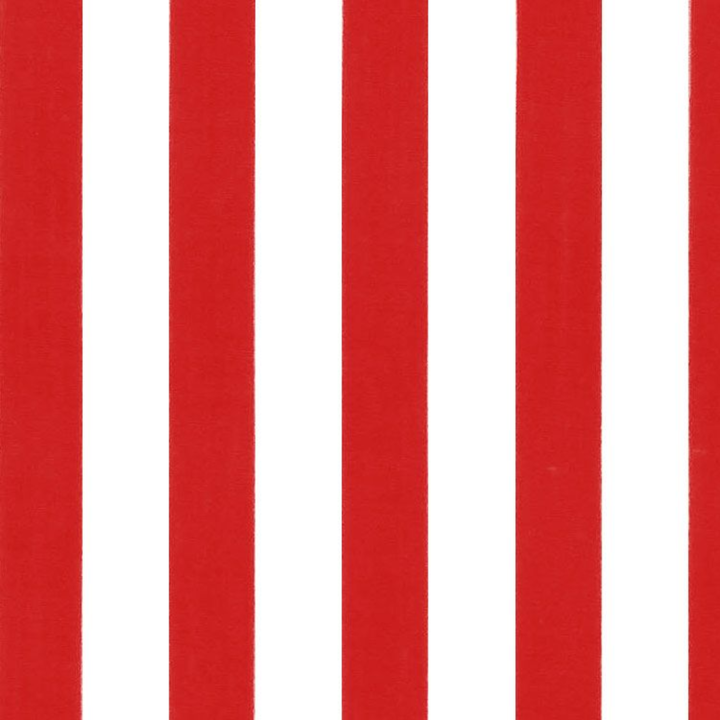 Red and White Striped Cotton Poplin Fabric