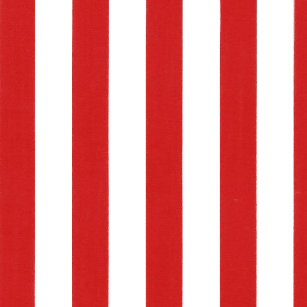 Red and White Striped Cotton Poplin Fabric