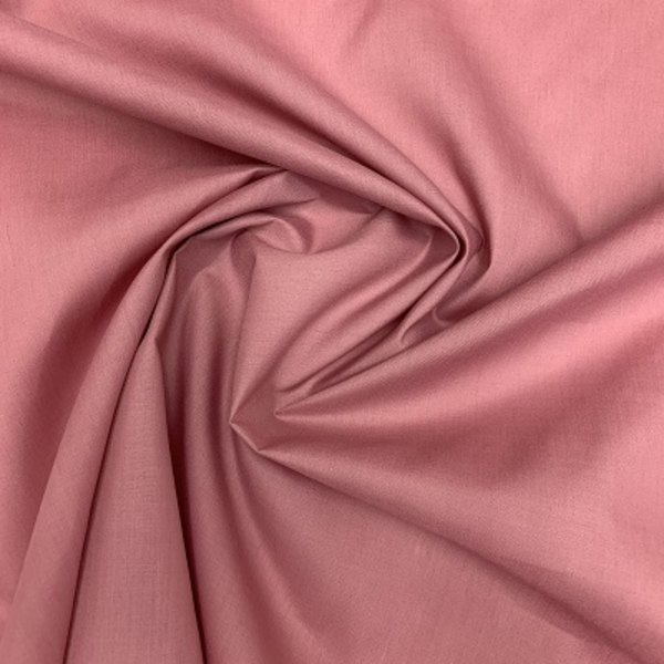 Rose Plain Polycotton Fabric 