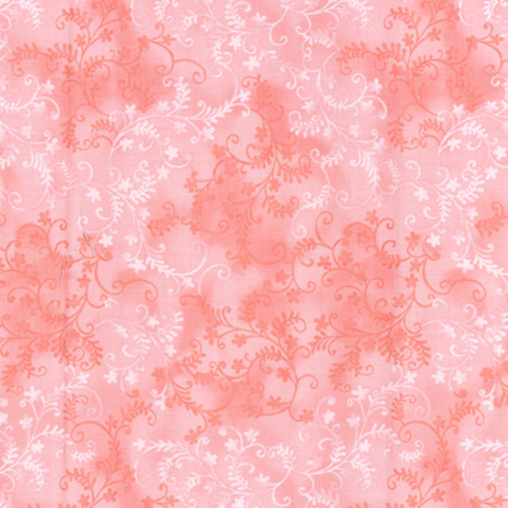 Salmon Vine Cotton Fabric