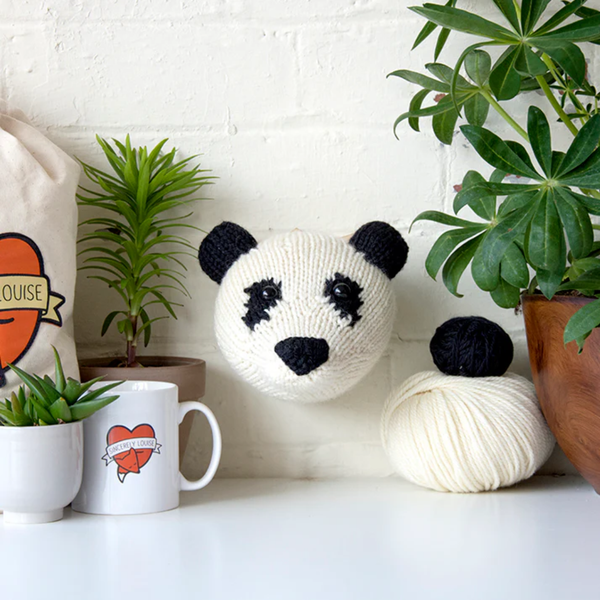 Sincerely Louise Mini Panda Head Knitting Kit