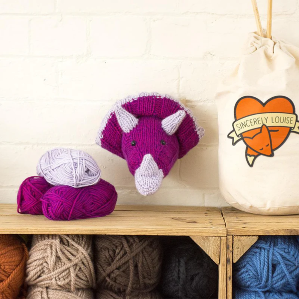 Sincerely Louise Mini Triceratops Head Knitting Kit