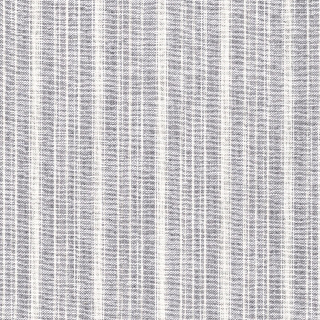 Stripe Silver Grey Linen & Cotton Mix Fabric