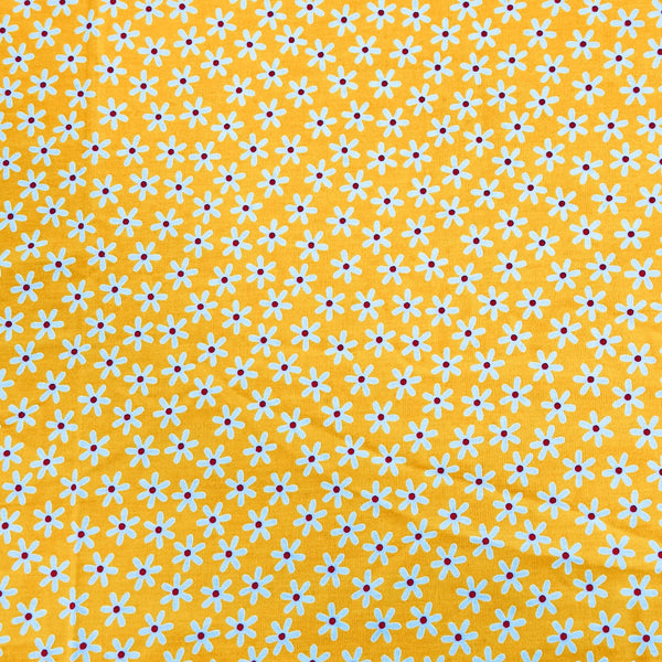 Yellow Floral Cotton Poplin