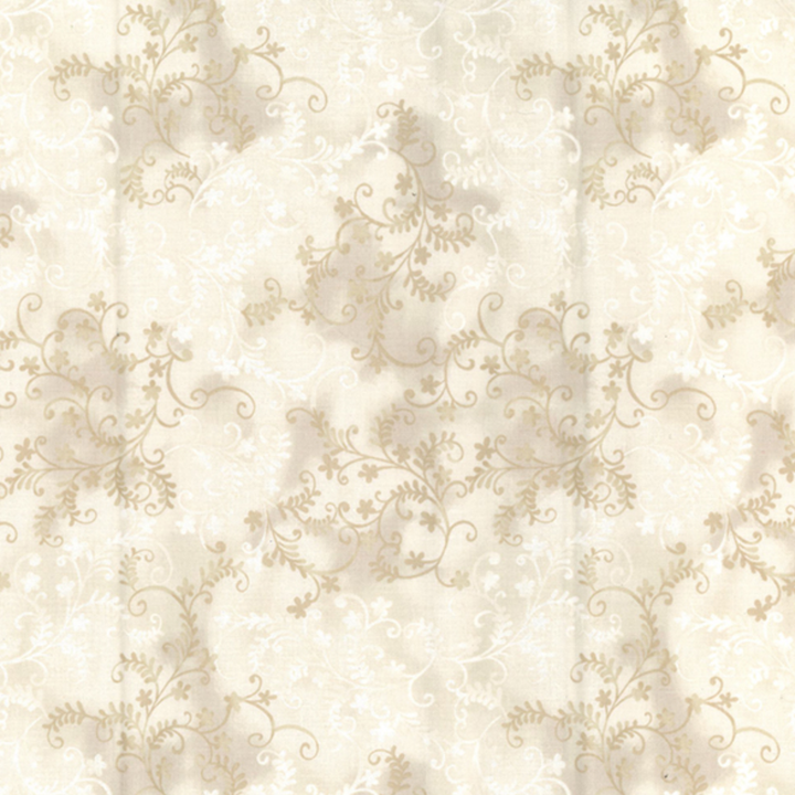 Beige Vine Cotton Fabric