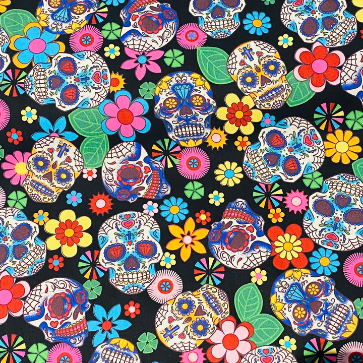 Black Skull Fabric