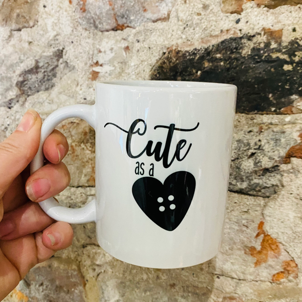 Cute as a Button Mug