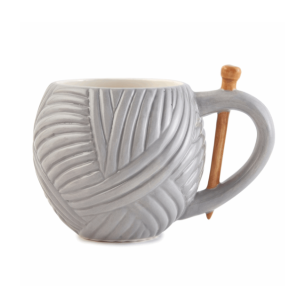 Grey Yarn Ball Mug