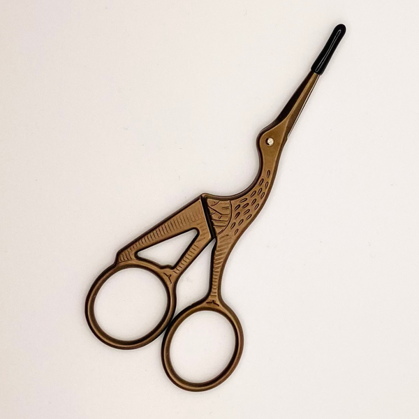 Large Dark Brown Stork Scissors