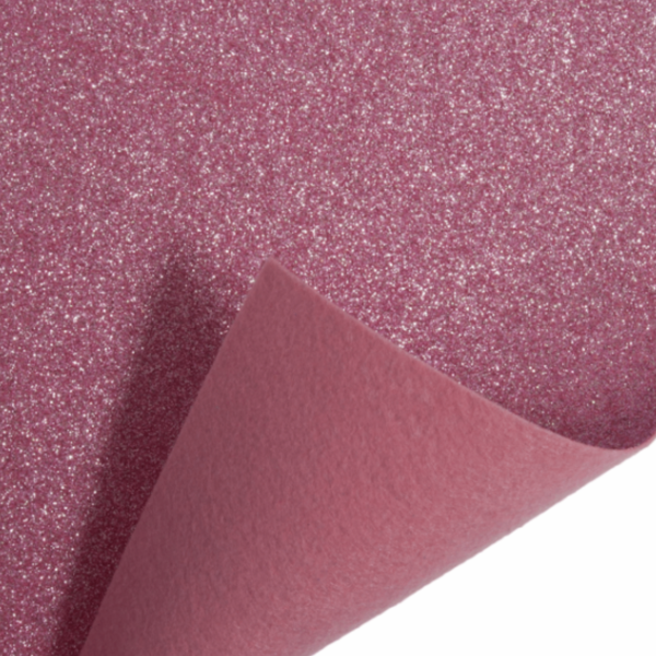 Light Pink Glitter Felt Sheet