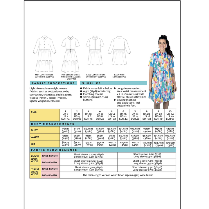 Lyra Shirt Dress Pattern