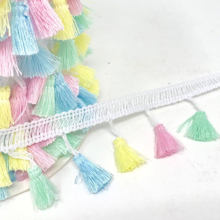 Pastel Tasseled Fringe Trim