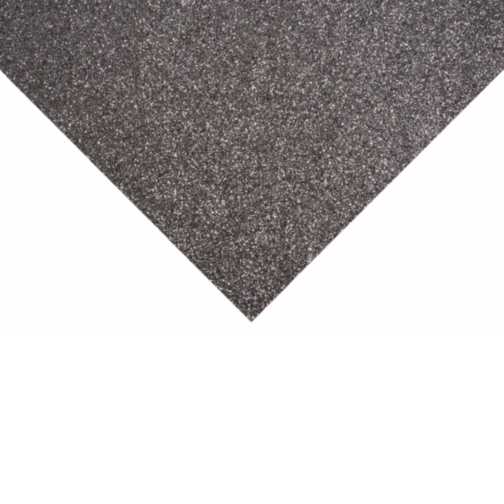 Dark Grey Glitter Felt Sheet