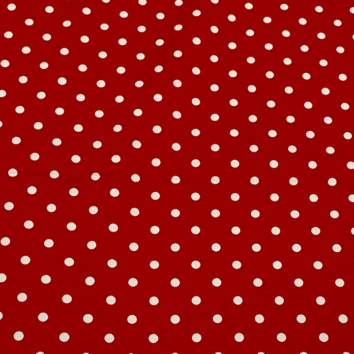 Red Polkadot Stretch Cotton