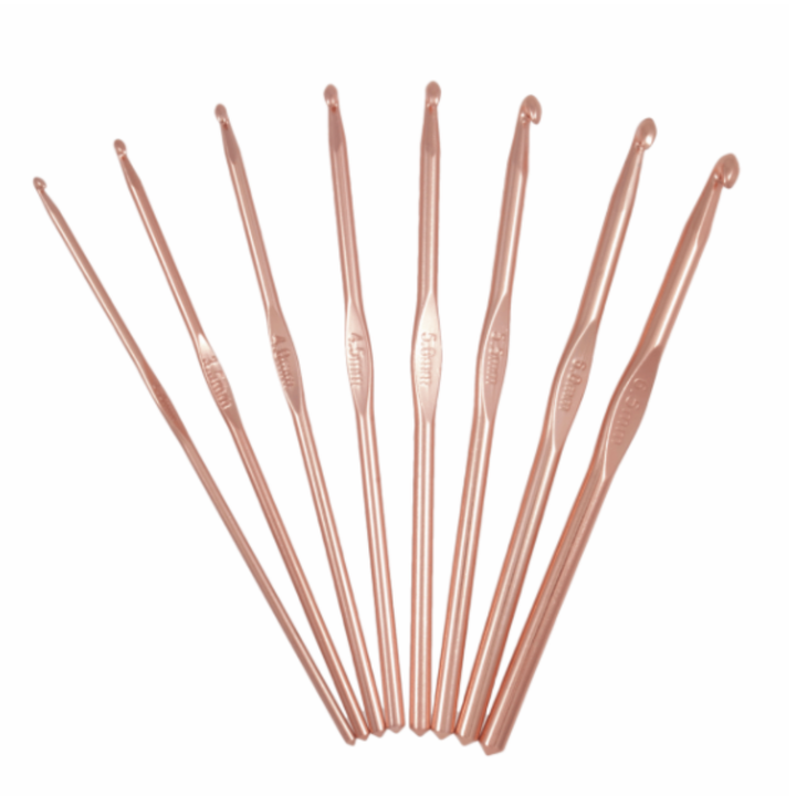 Rose Gold Crochet Hook Set